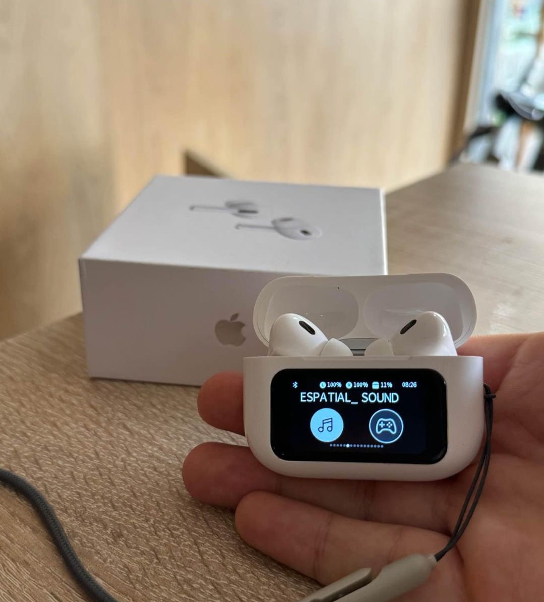 سماعات Air Pods Pro 2 Titanium بشاشة LCD