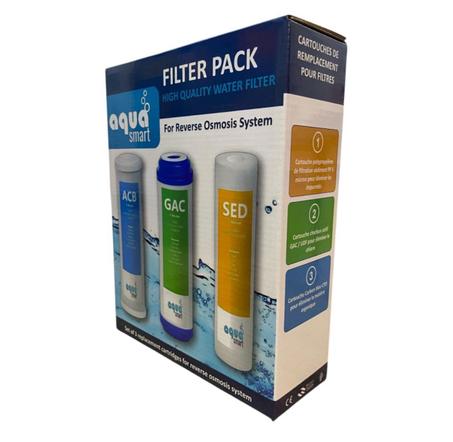 KIT DE 3 FILTRES DE RECHANGE POUR OSMOSE INVERSE