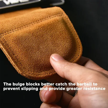 1Paire de gants de fitness de gymnastique sangles poignées Pull-up Anti-Skid Weight Lifting Pads Workout Exercise Protection Cowhide Microfibre