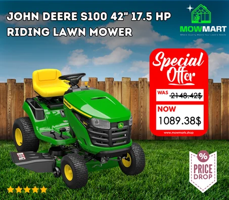 John Deere S100 42 in. 17.5 HP Gas Hydrostatic Riding Lawn Mower