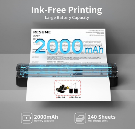 🖨️ الطابعة المحمولة الذكية – اطبع أينما كنت!