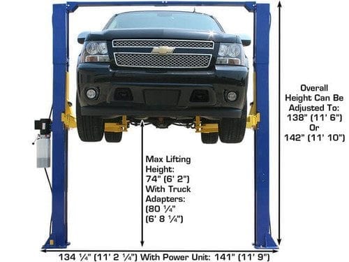 9KOHX 9,000 lb Overhead 2-Post Lift