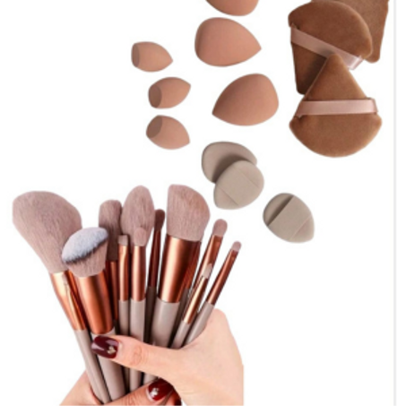 مجموعة رائعة من فرشاة وبودر المكياج