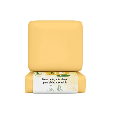 Barre nettoyante visage peaux sèche et sensible