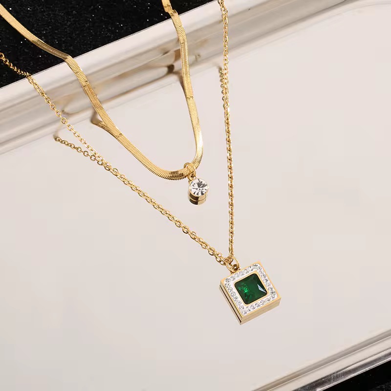 ✨ Duo de colliers en acier inoxydable doré – Élégance minimaliste & charme intemporel ✨