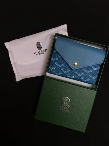 PORTE MONNAIE GOYARD FEMMES BLEU