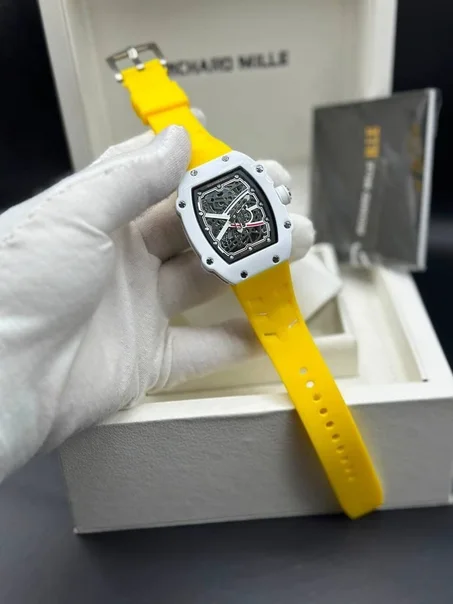 Richard Mille RM 67-02 Automatic Wayde van Niekerk (White Ceramic / Yellow Strap)