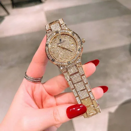 Hublot Classic Fusion King Gold Full Pavé Diamond Bracelet