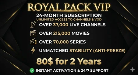اشتراك ملكي 24شهرا، 24months royal iptv subscription