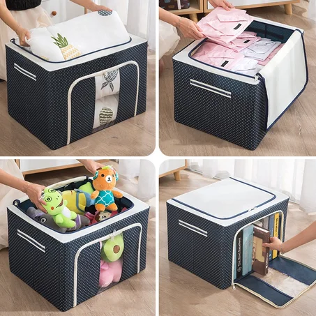 Foldable Clothes Storage Box ( 66 Liter & Multi Design)