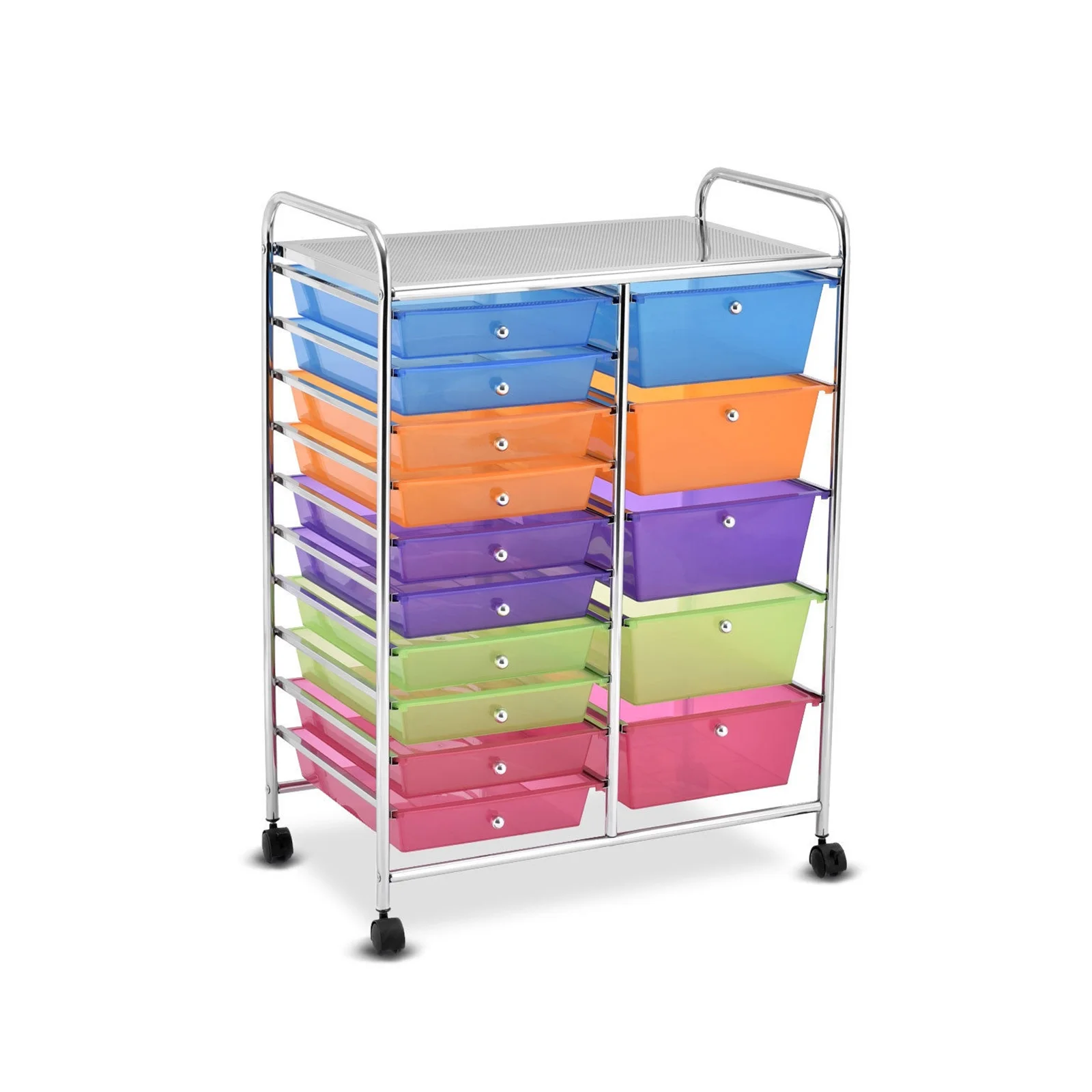 15-Drawer Rolling Storage Cart Organizer