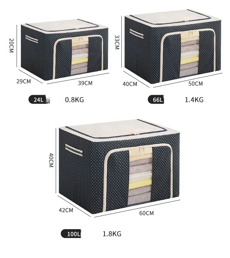 Foldable Clothes Storage Box ( 66 Liter & Multi Design)
