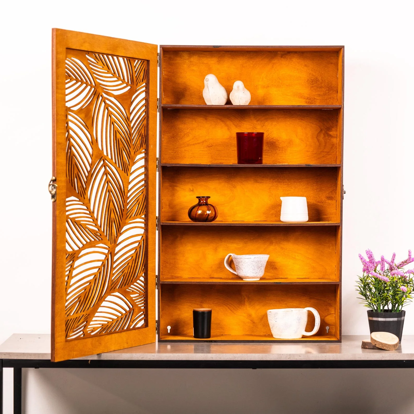 Wooden Bathroom Wall Cabinet with Door