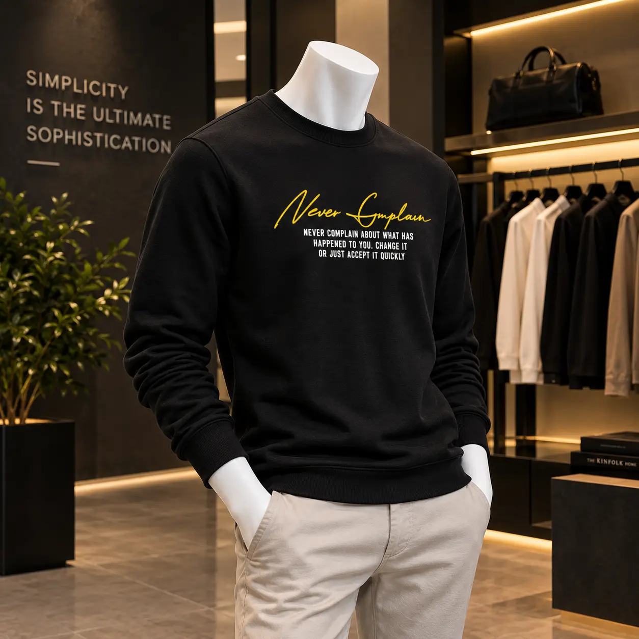 Sweatshirt Never Complain – Noir