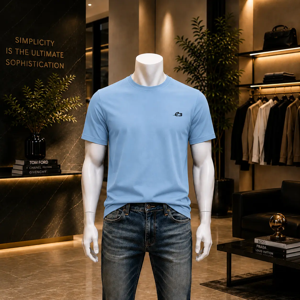 T-Shirt Premium Unisexe – Bleu