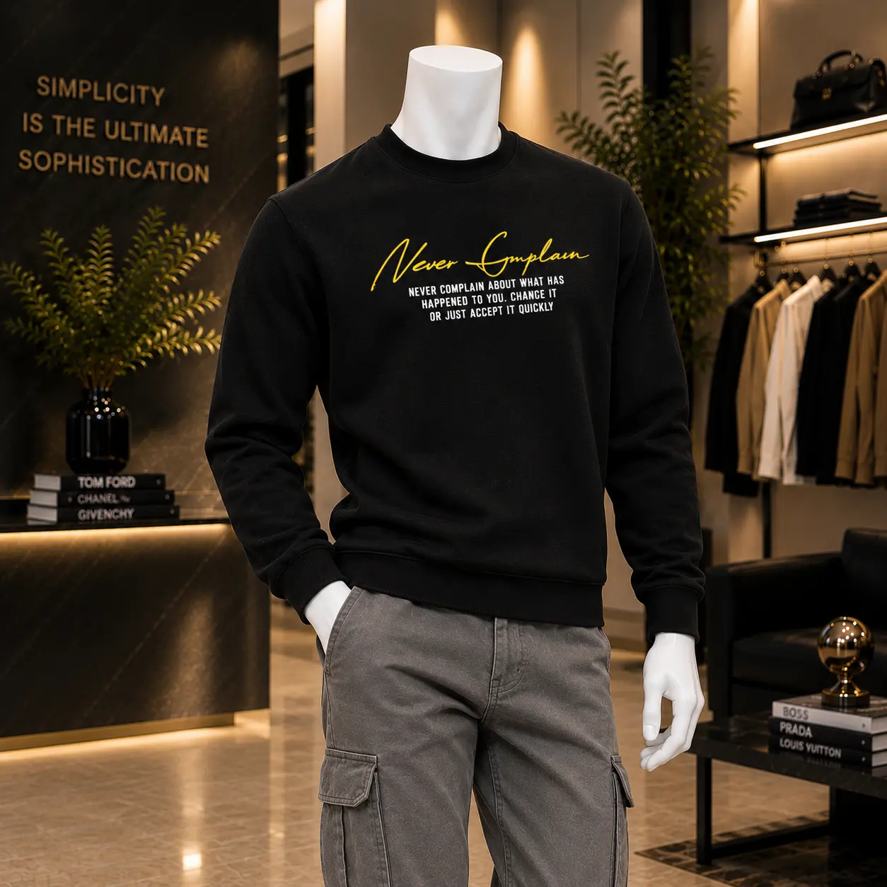 Sweatshirt Never Complain – Noir