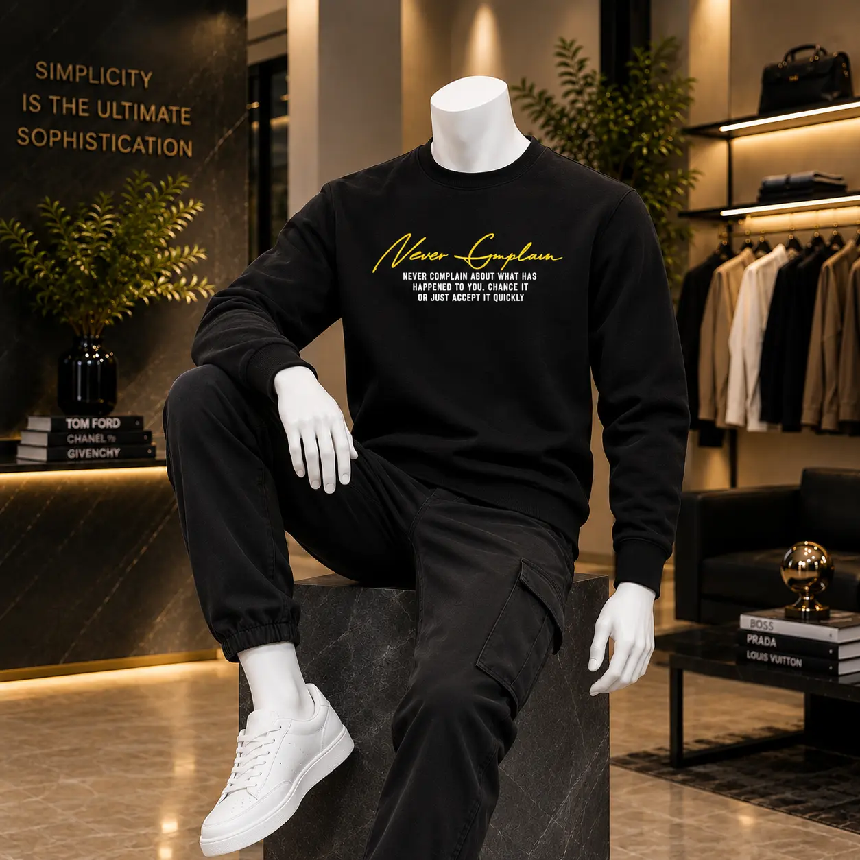 Sweatshirt Never Complain – Noir