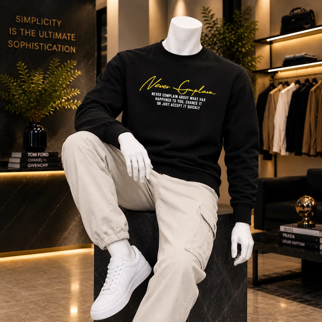 Sweatshirt Never Complain – Noir