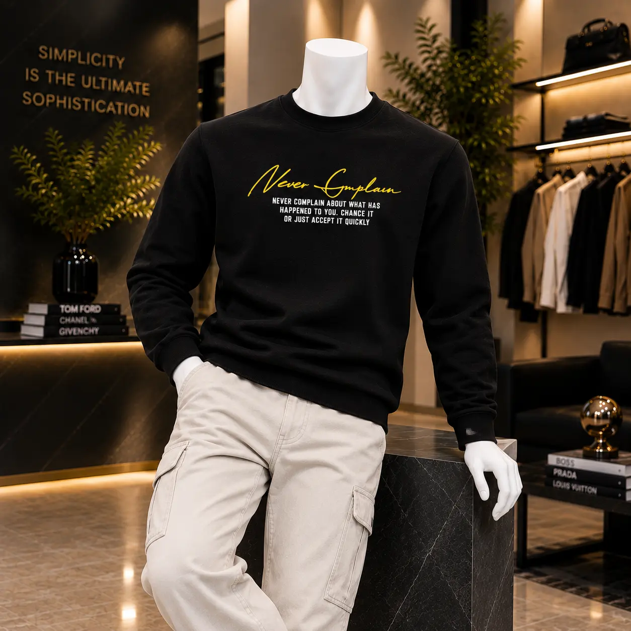 Sweatshirt Never Complain – Noir