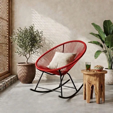 Chaise Design en Corde Tressée – Style Moderne