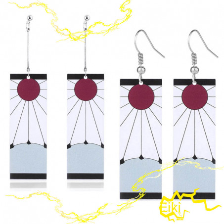 Demon Slayer Tanjiro's Hanafuda Earrings