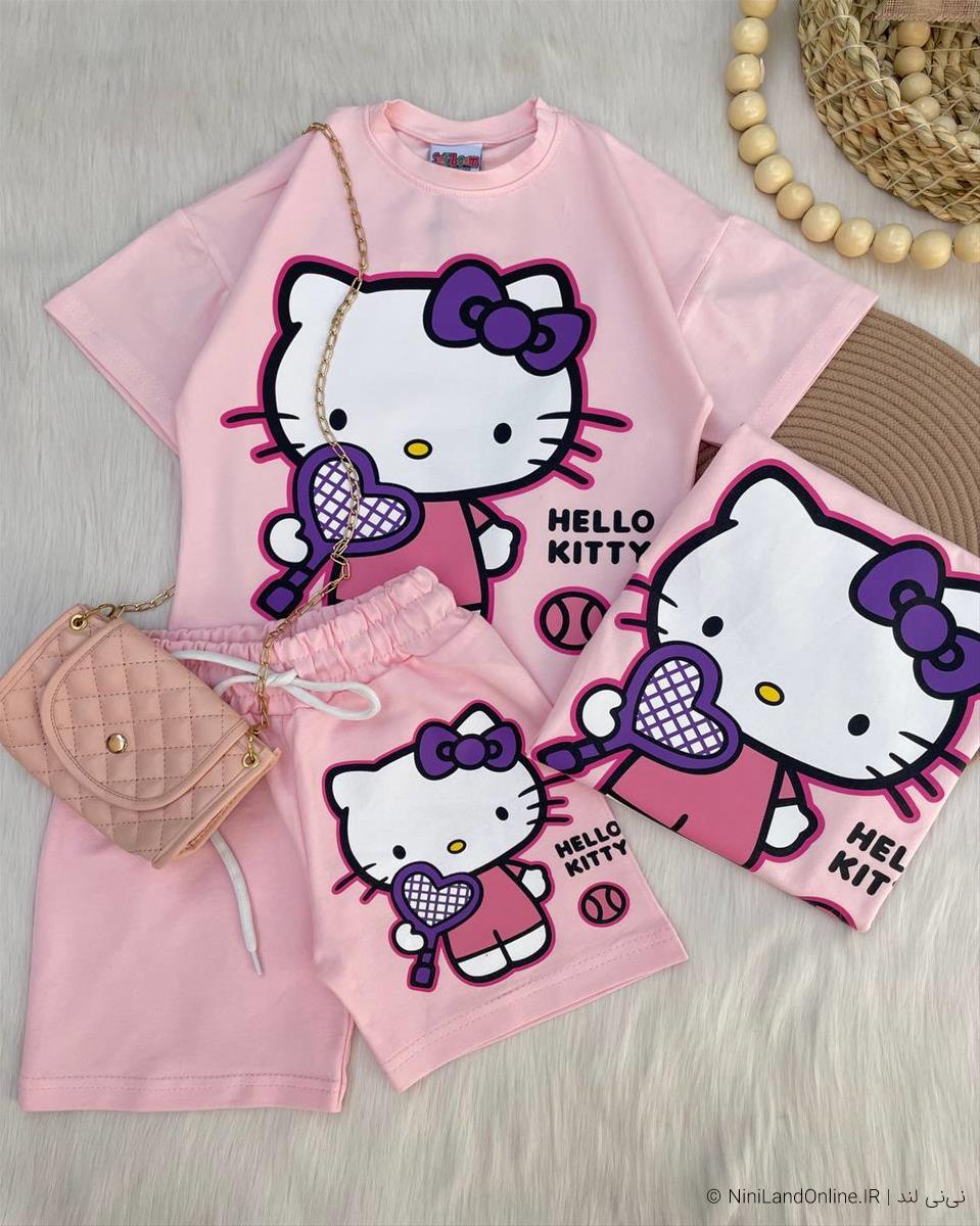 طقم HELLO KITTY – أناقة بناتية ساحرة