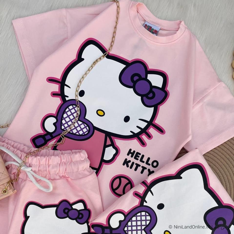 طقم HELLO KITTY – أناقة بناتية ساحرة