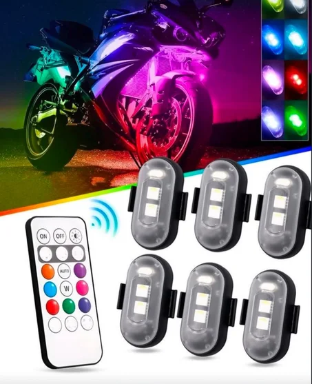 LED للتروتينيت الكهربائية – 7 ألوان، 6 قطع