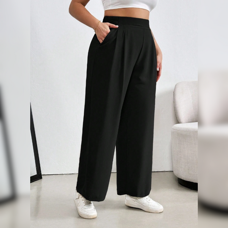 PANTALON FEMME - LARGE, TAILLE HAUTE