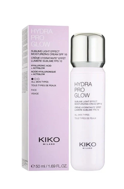 Le HYDRA PRO Glow Sublime Light Effect Moisturizing Cream SPF 10 de KIKO Milano