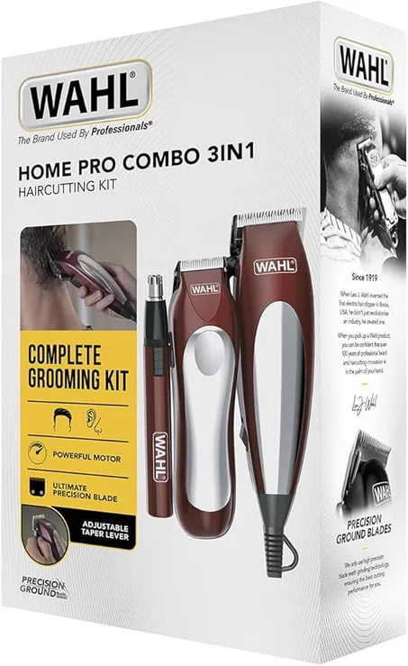 Wahl Home Pro Combo 3in1, tondeuse à cheveux et barbe, rasoir à tête filaire, set de toilettage pour homme 2