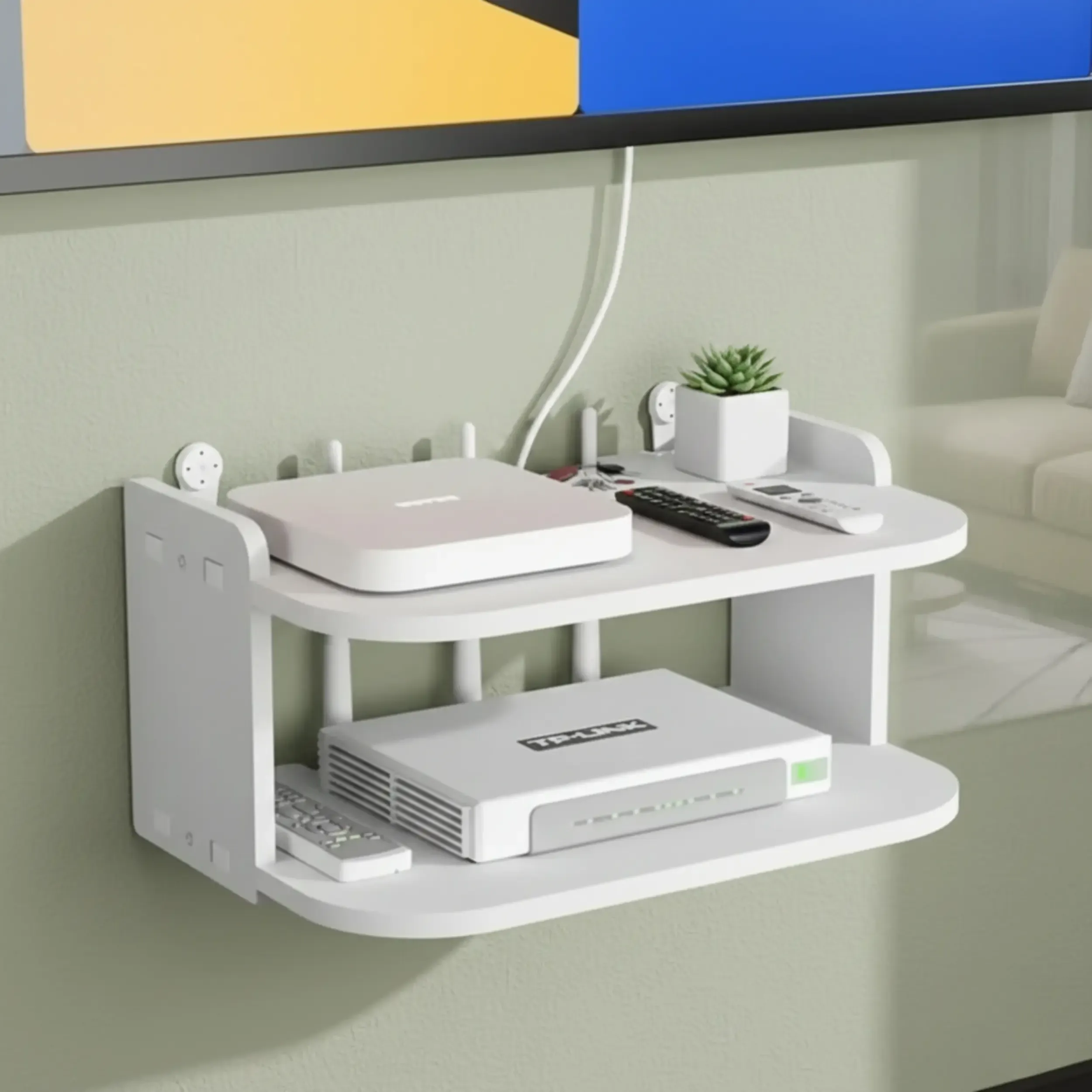 Support mural moderne pour votre télévision et WIFI / حامل جداري عصري للتلفاز والوايفاي