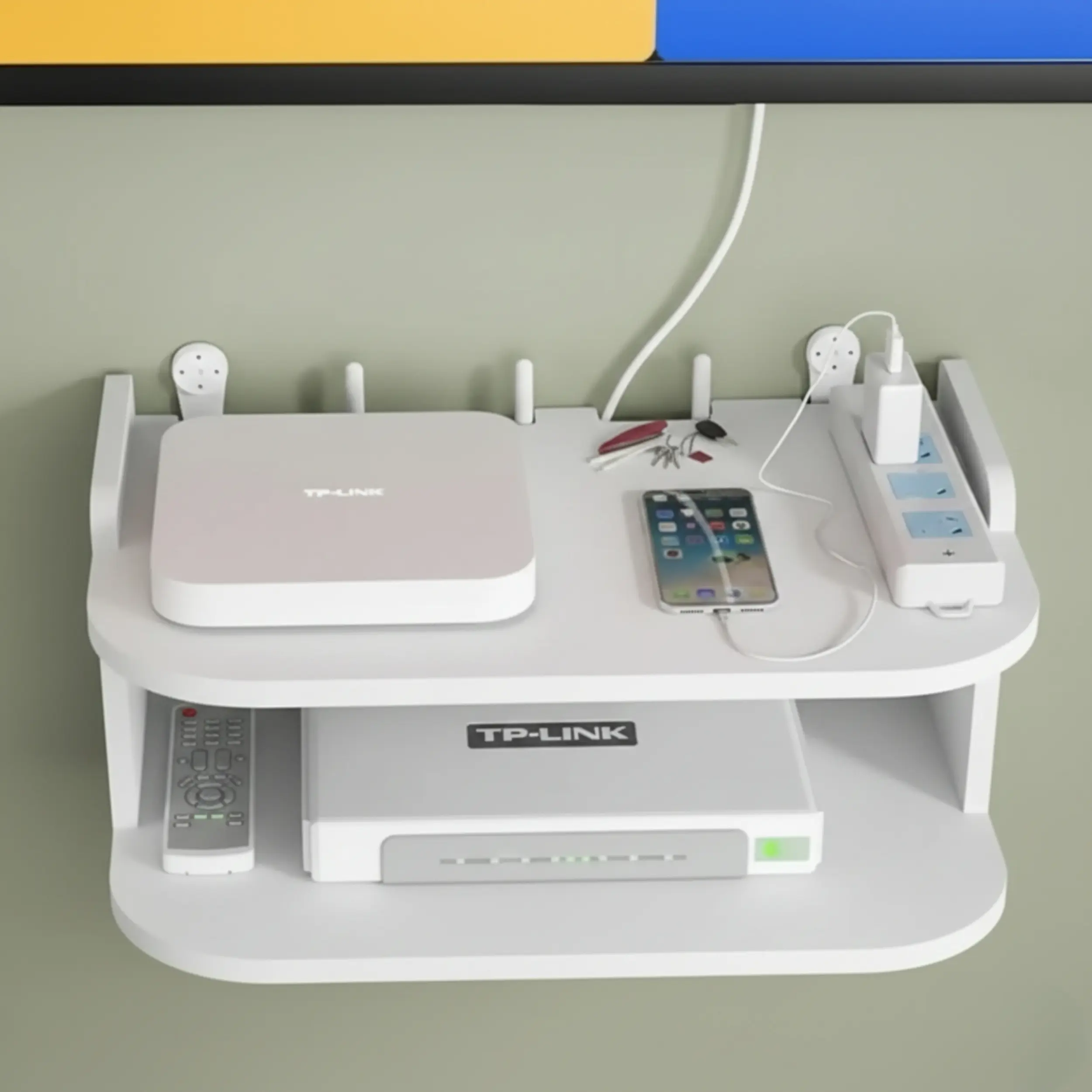 Support mural moderne pour votre télévision et WIFI / حامل جداري عصري للتلفاز والوايفاي