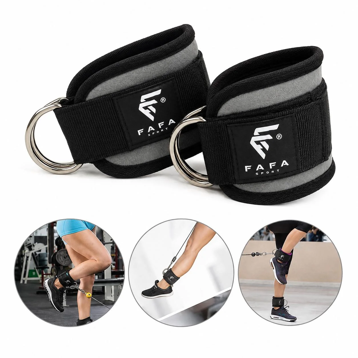 Sangles de Cheville pour Poulie & Musculation