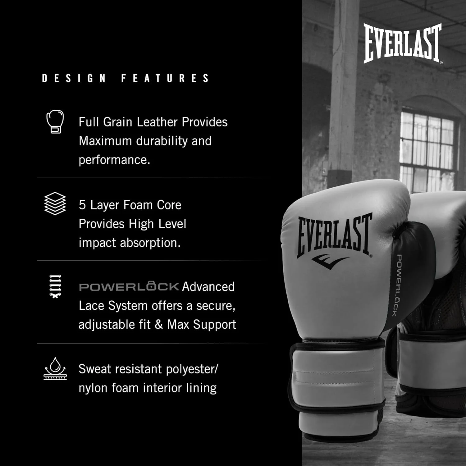 Gant de boxe Everlast Powerlock