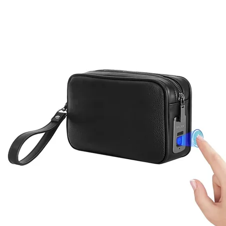 Sac portefeuille avec verrouillage par empreinte digitale