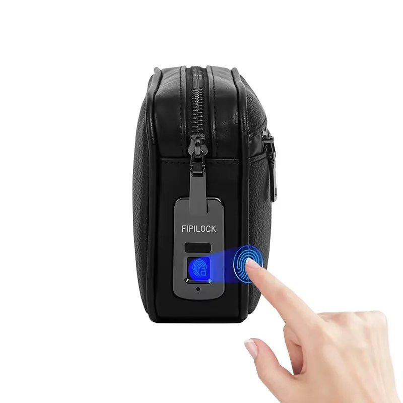 Sac portefeuille avec verrouillage par empreinte digitale