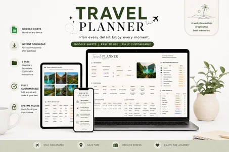 Travel Planner | Google Sheets Trip Organizer