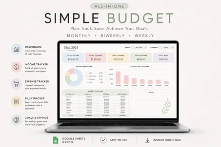 Simple Budget Planner — Google Sheets Budget Template