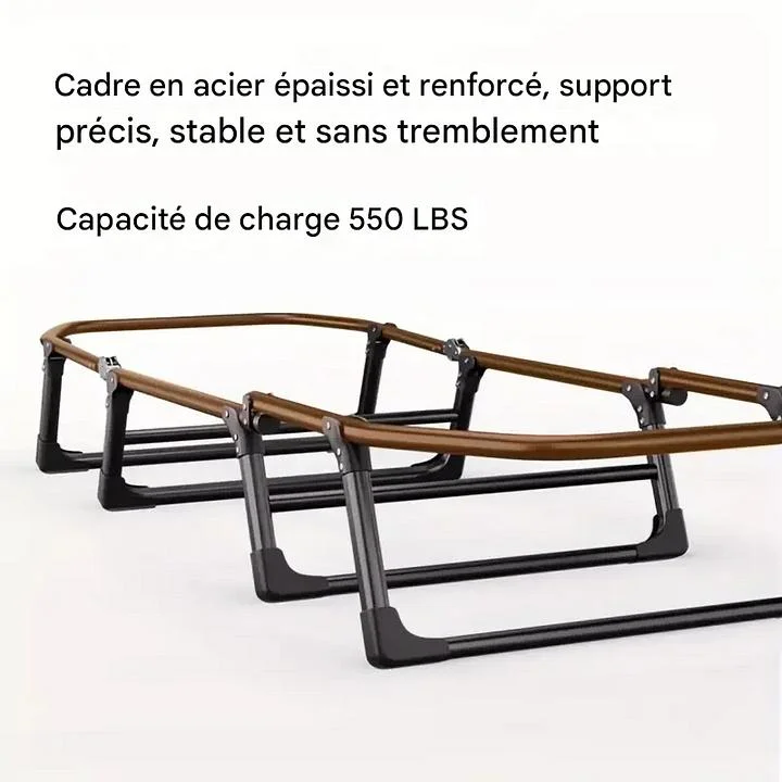 Lit pliant portable réglable