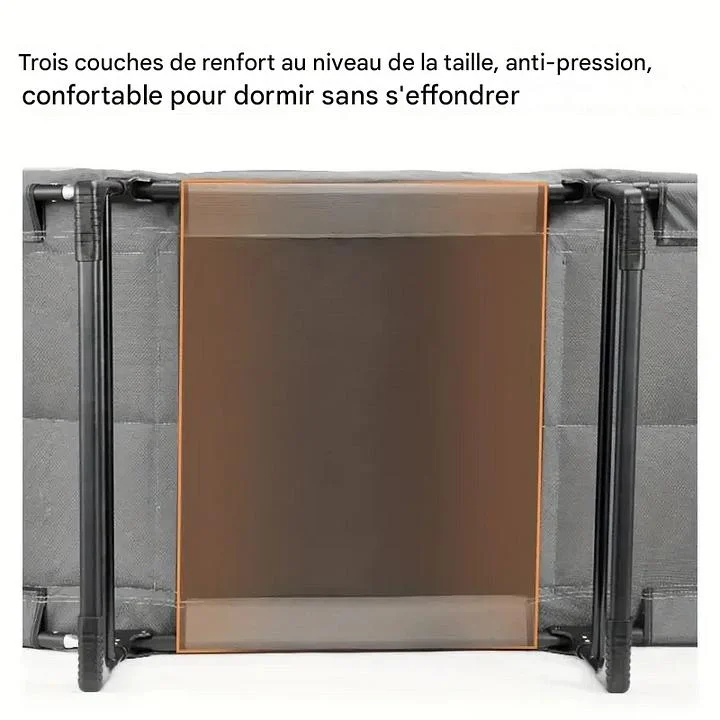 Lit pliant portable réglable