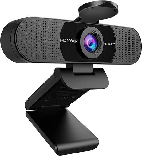 EMEET C960 1080P Webcam with Dual Microphones, 90° FOV, Plug & Play USB Camera for Streaming, Online Meetings, Zoom, Skype, YouTube, and More