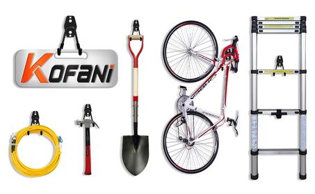 16-Pack Heavy Duty Steel Garage Hooks with Anti-Slip Coating, Wall Mount Storage Hooks for Bikes, Ladders, and Garden Tools