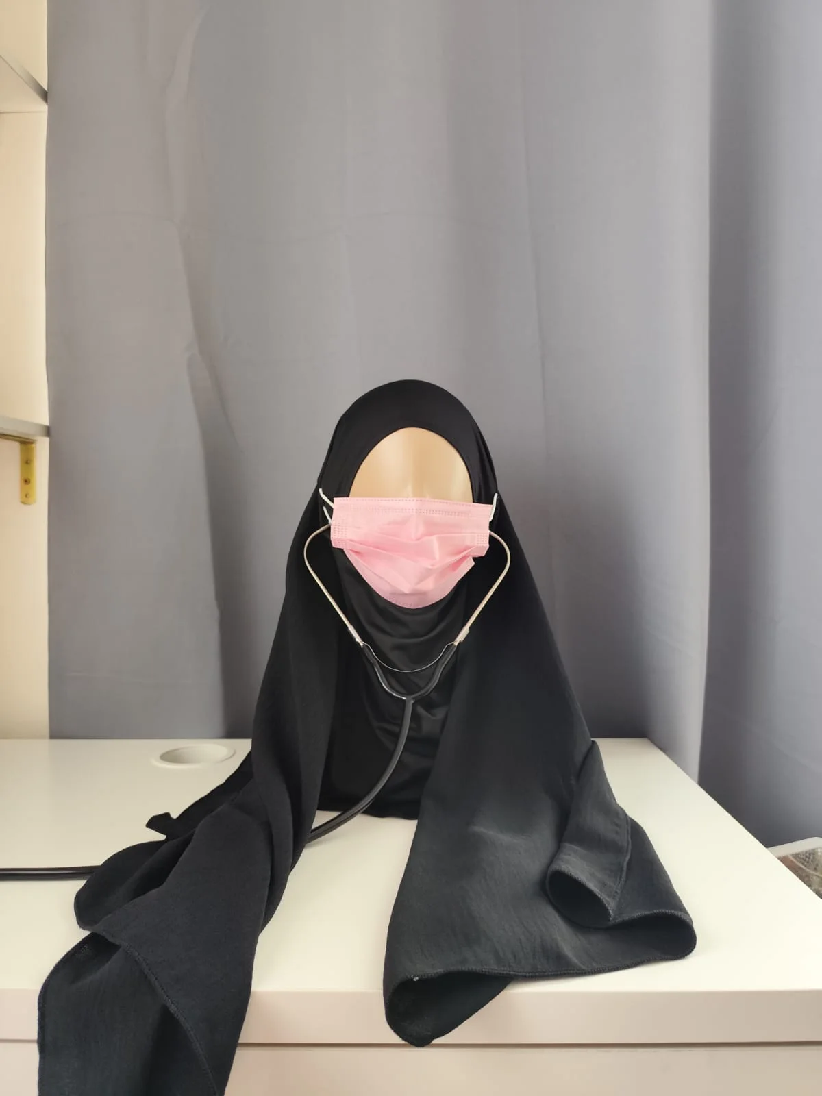 AniqaMed Hijab Charcoal Black