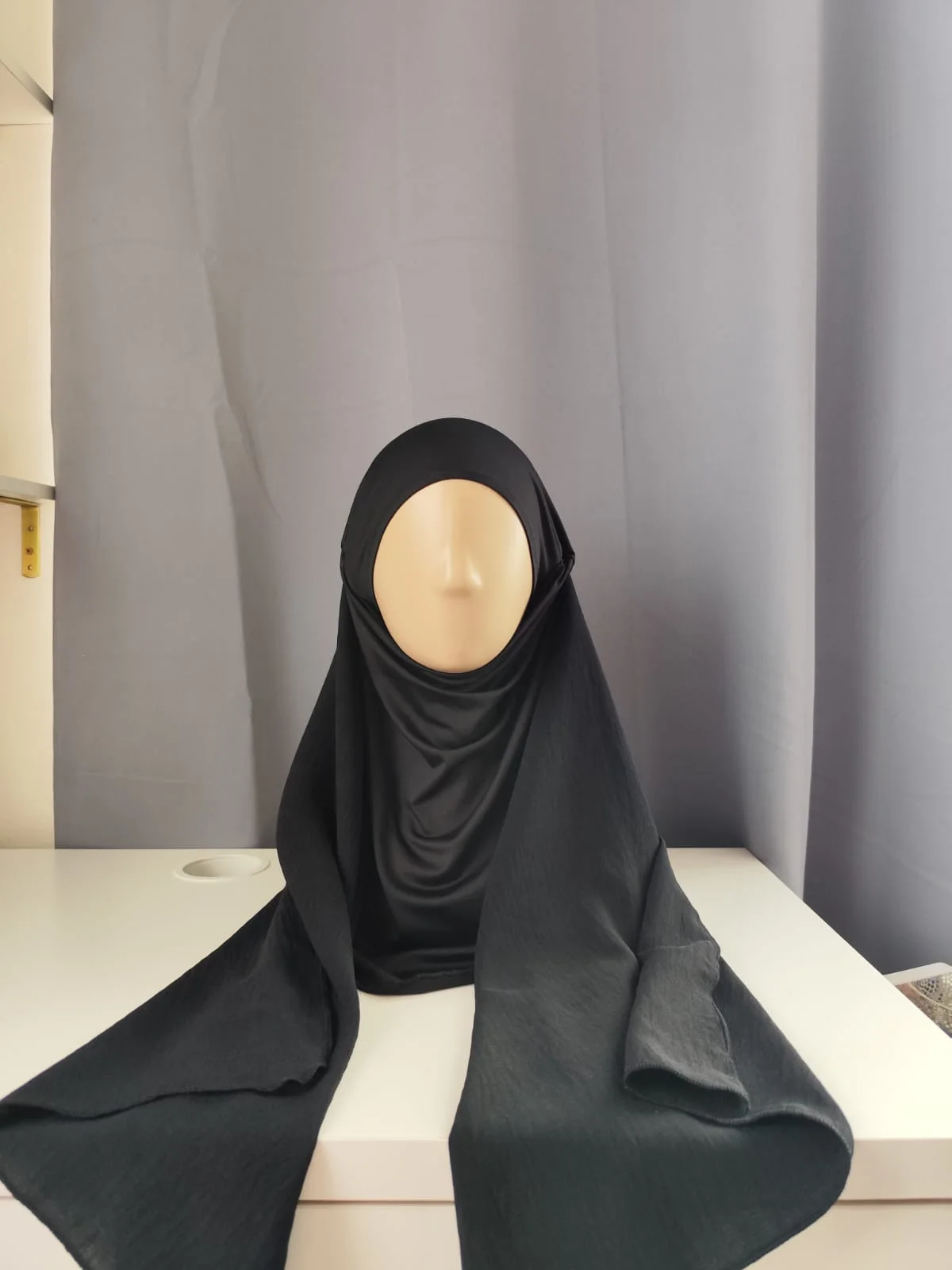 AniqaMed Hijab Charcoal Black