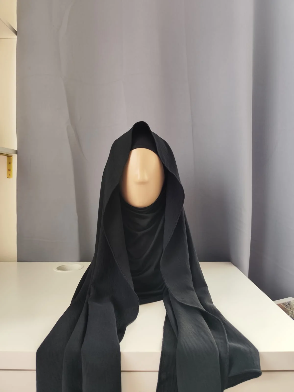 AniqaMed Hijab Charcoal Black