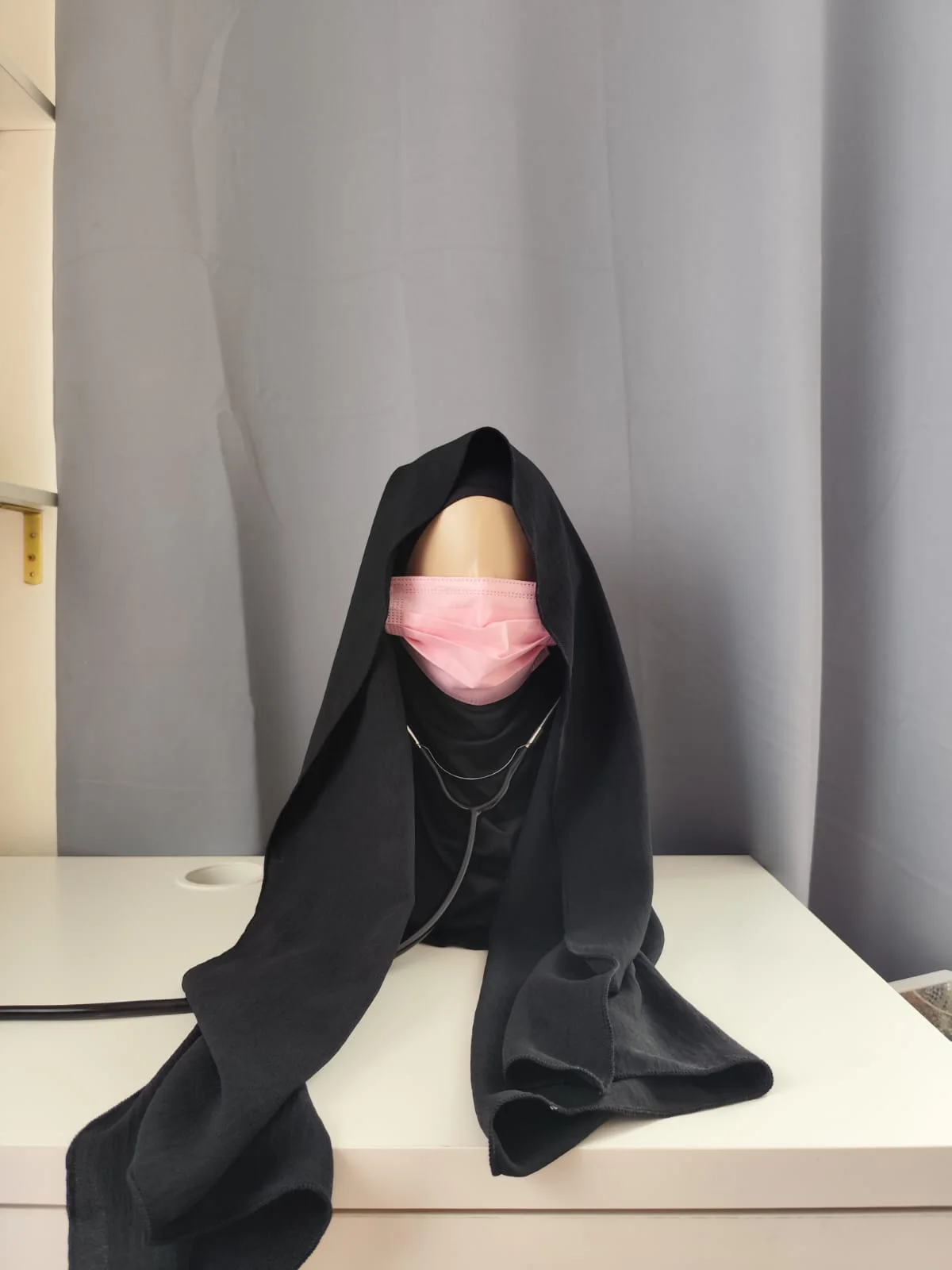 AniqaMed Hijab Charcoal Black
