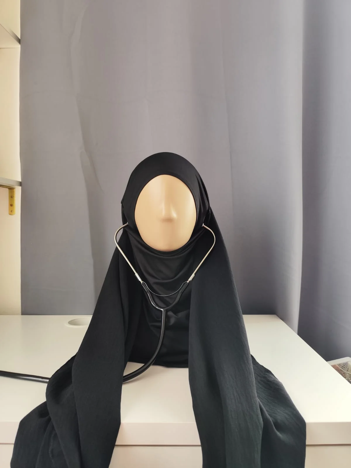 AniqaMed Hijab Charcoal Black