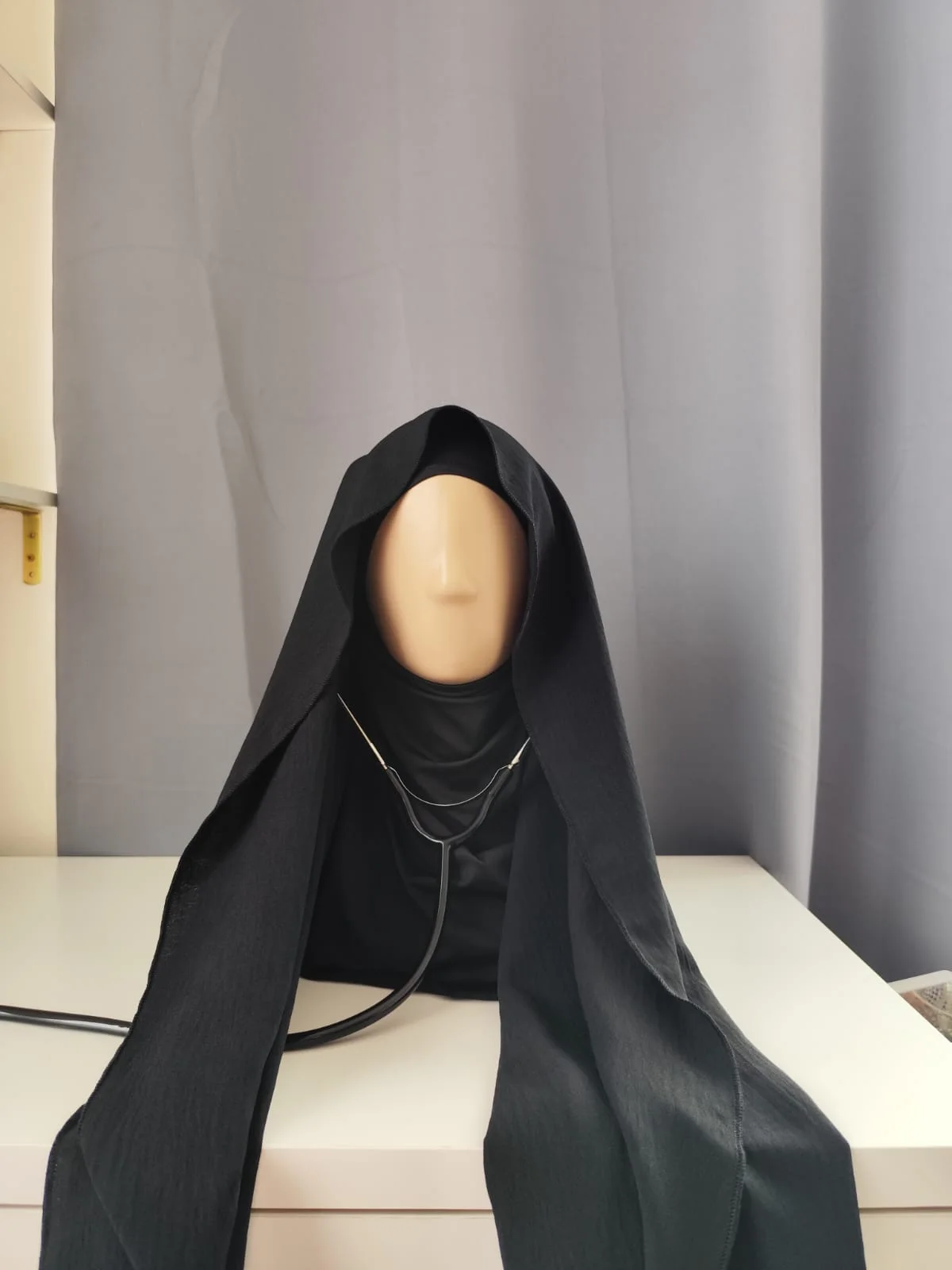 AniqaMed Hijab Charcoal Black