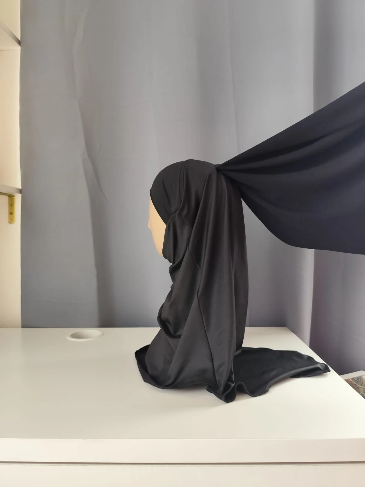AniqaMed Hijab Charcoal Black